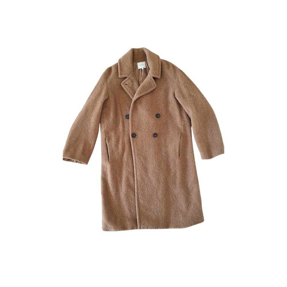 Vince Camel Wool Mohair Double Breasted Overcoat size M